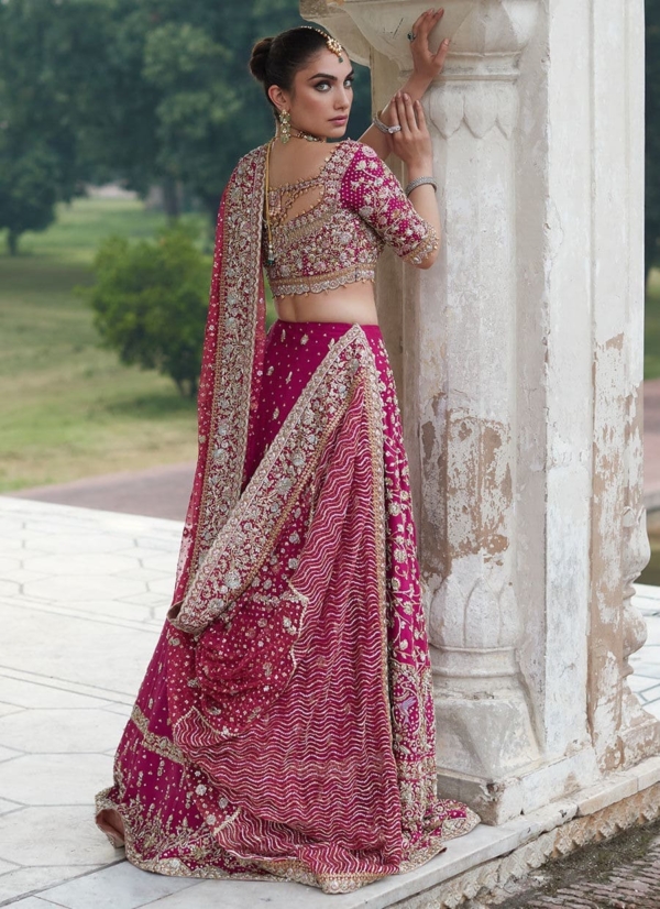 Lehenga Choli Berry Pink Indian Bridal - Image 2