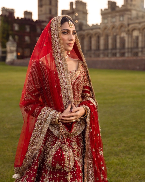 Luxury Pakistani Raw Silk Bridal Lehenga Choli - Image 7