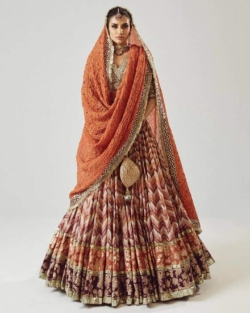 Traditional Bridal Outfit Lehenga Choli Dupatta Wedding Dress