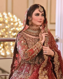 Pakistani Red Bridal Lehenga