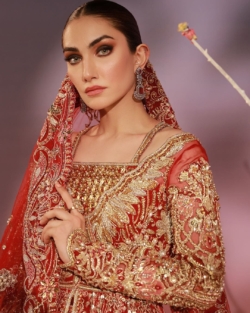 Pakistani Bridal Front Open Gown Lehenga