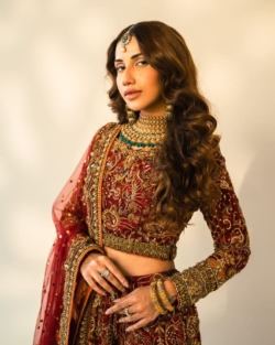 Pakistani Bridal Royal Maroon Lehenga Choli