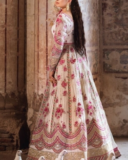 Pakistani Wedding Open Pishwas Lehenga Dress