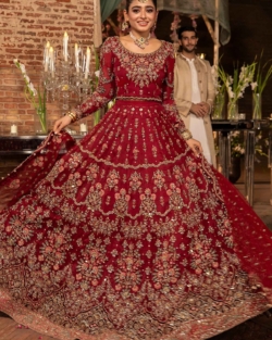 Pakistani Wedding Rich Red Lehenga Choli