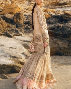 Peach Pink Sharara Pakistani Wedding Dress