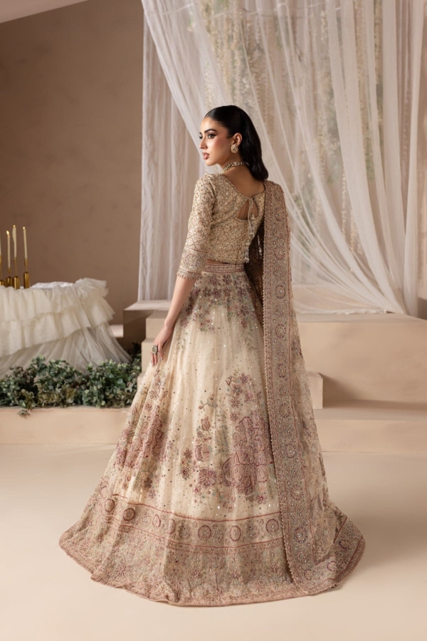 Pearl White Beautiful Bridal Choli Lehenga