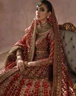 Classic Red And Gold Lehenga Choli Pakistani Bridal Dress