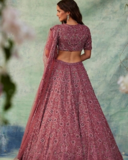 Royal Bridal Dusty Pink Lehenga Choli