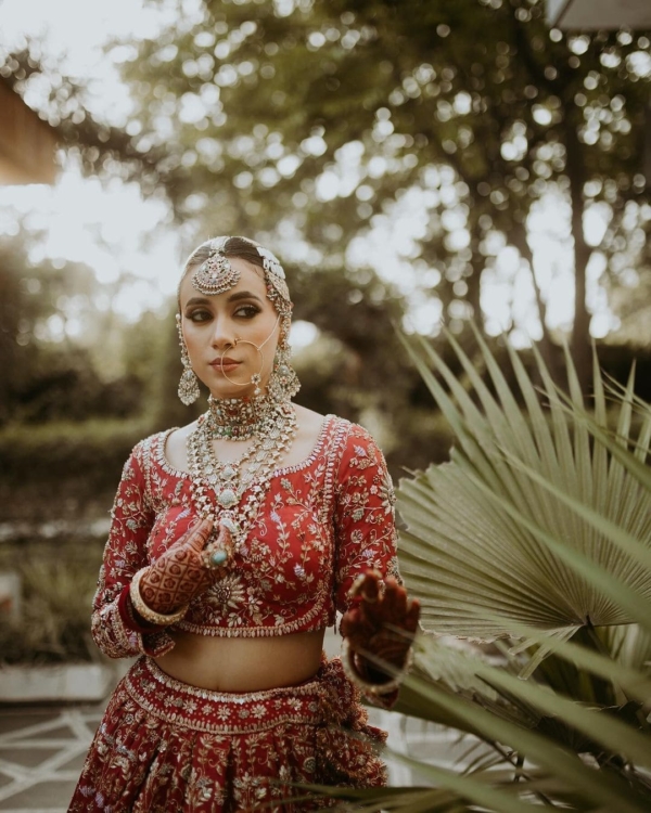 Rust Bridal Heavy Lehenga Choli Indian Bridal Outfit