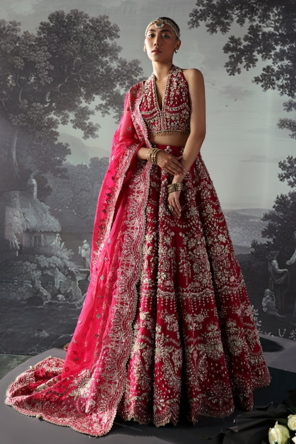 Traditional Bridal Dress Lehenga Choli in Fuchsia Pink