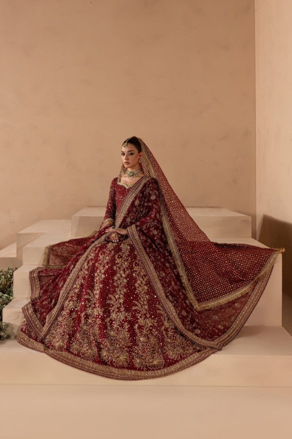 Traditional Bridal Red Anari Choli Lehenga