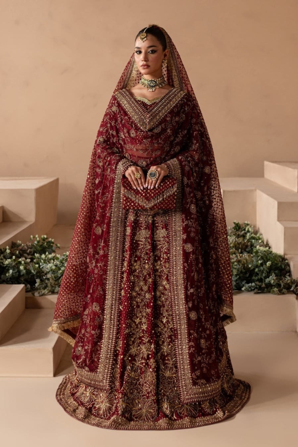 Traditional Bridal Red Anari Choli Lehenga