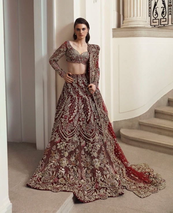 Wedding Red Choli Lehenga Indian Bridal Dress