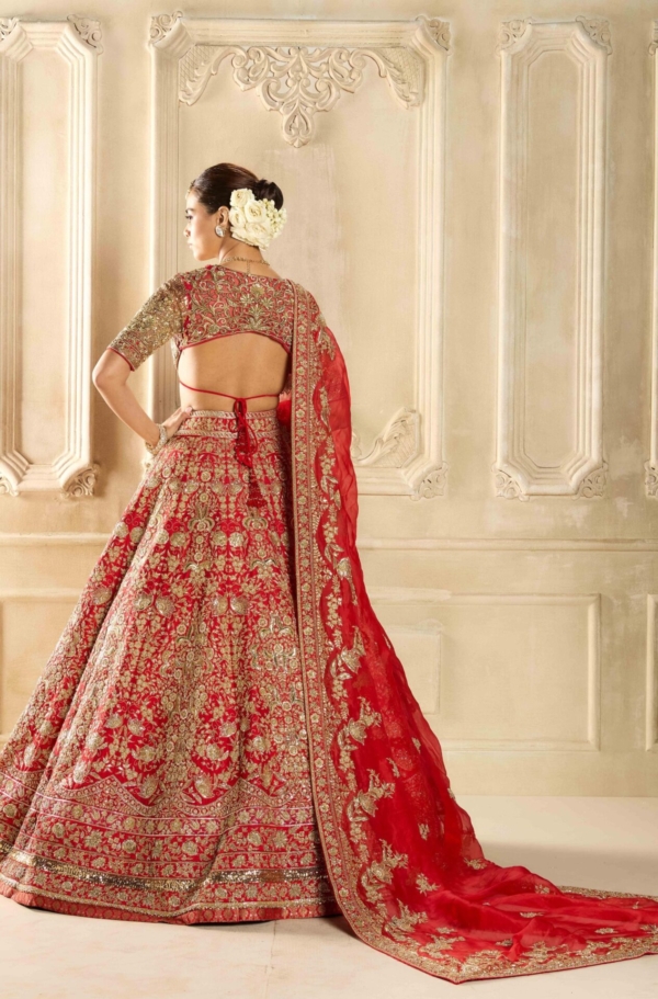 Indian Bridal Red Embroidered Lehenga Choli