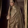 Pakistani Bridal Dress Tissue Lehenga Choli With Dupatta - Image 3