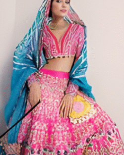 Crimson Pakistani Bridal Lehnga Choli Set