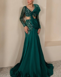 Pakistani Bridal Fish-Cut Lehenga with Contemporary Embellishments