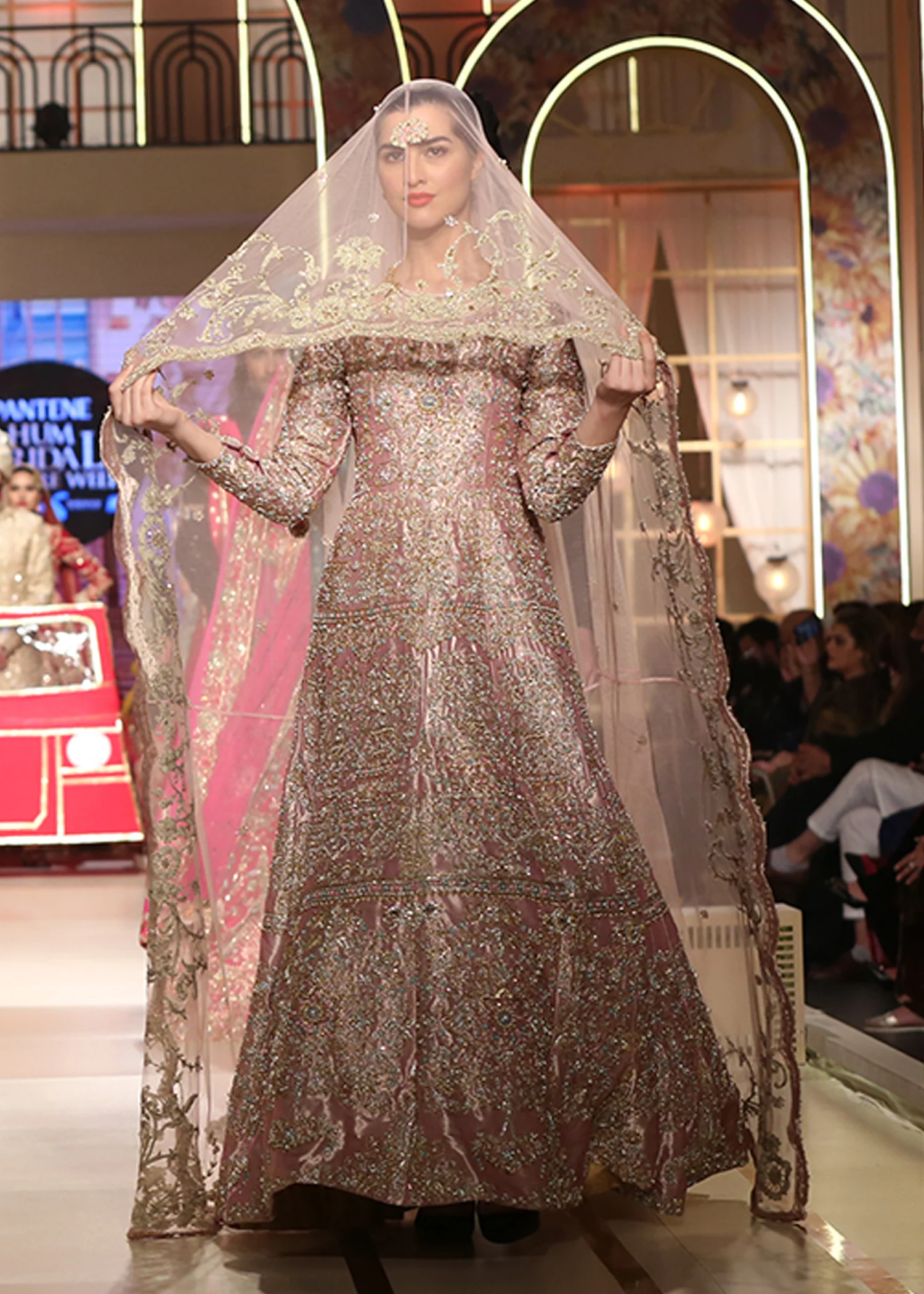 Pink Monarchy Power Pink Pakistani Bridal Lehenga - Image 2